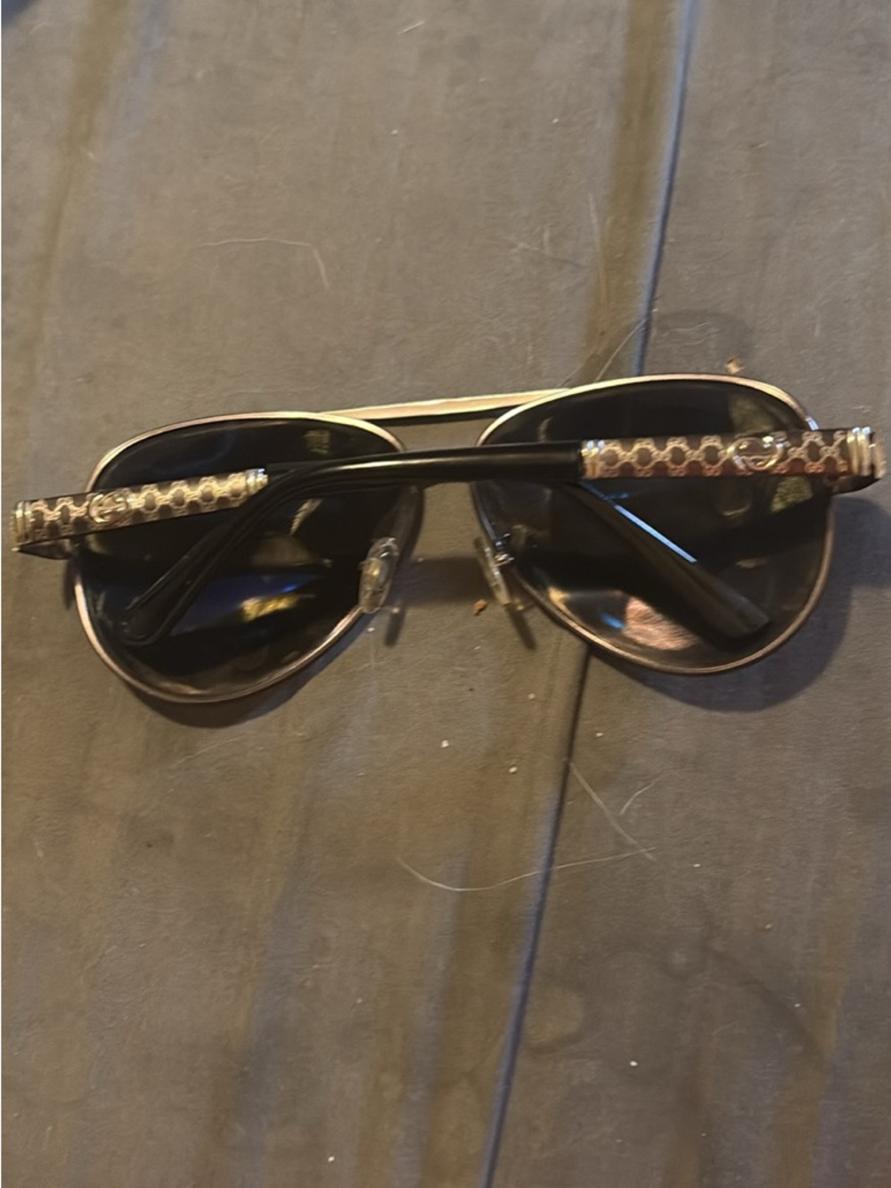 Black Gucci Aviator Sunglasses - Picture 7 of 7